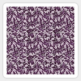 William Morris Jasmine Trellis Pattern White and Purple Sticker